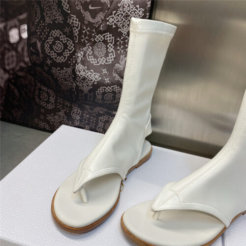 High Quality Luxury Dior New Spirit Clip Toe Casual Flat Elastic Female Sandals product detail