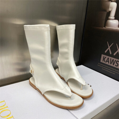 High Quality Luxury Dior New Spirit Clip Toe Casual Flat Elastic Female Sandals alternate view