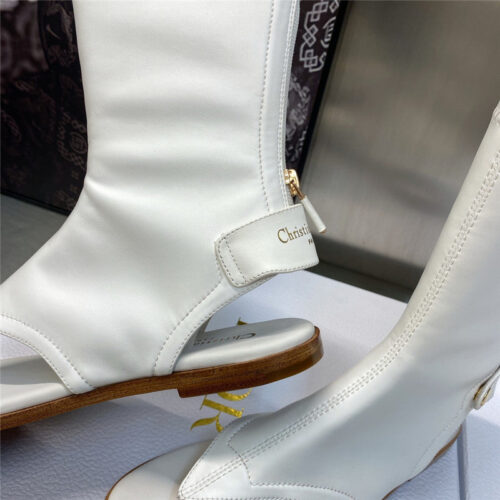 High Quality Luxury Dior New Spirit Clip Toe Casual Flat Elastic Female Sandals product detail