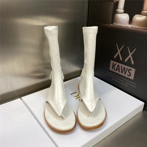 High Quality Luxury Dior New Spirit Clip Toe Casual Flat Elastic Female Sandals product detail