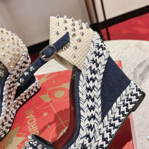 High Quality Luxury Christian Louboutin Mafaldina Zeppa Wedge Sandals – Style 11796 product detail