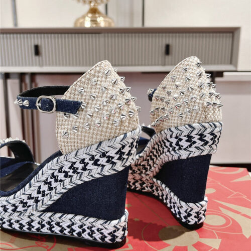 High Quality Luxury Christian Louboutin Mafaldina Zeppa Wedge Sandals – Style 11796 product detail