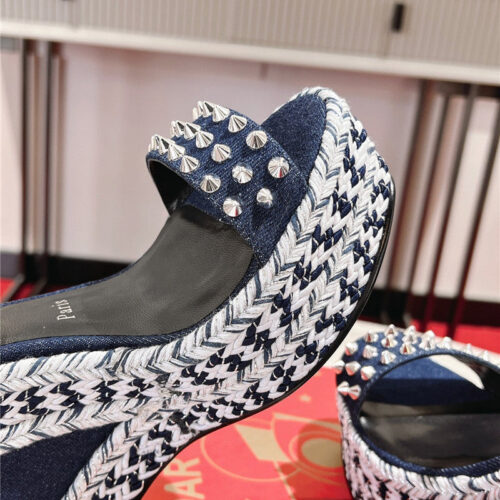 High Quality Luxury Christian Louboutin Mafaldina Zeppa Wedge Sandals – Style 11796 product detail