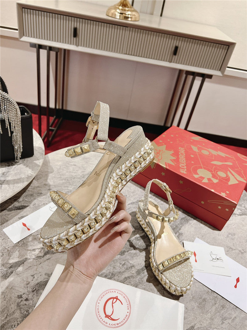 High Quality Luxury Christian Louboutin Wedge Sandals – Style 58548 product detail