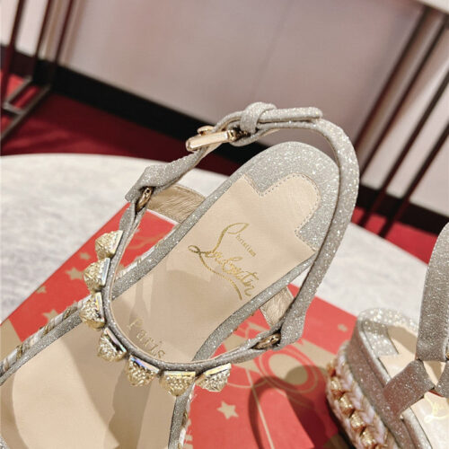 High Quality Luxury Christian Louboutin Wedge Sandals – Style 58548 product detail