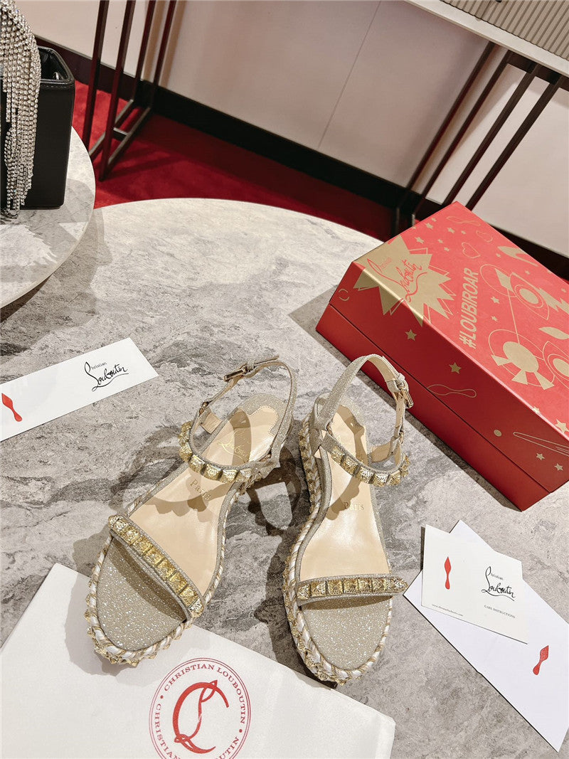 High Quality Luxury Christian Louboutin Wedge Sandals – Style 58548 product detail