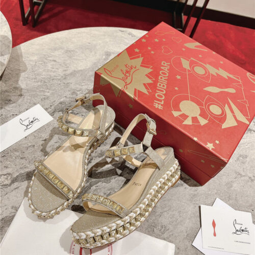 High Quality Luxury Christian Louboutin Wedge Sandals – Style 58548 product detail
