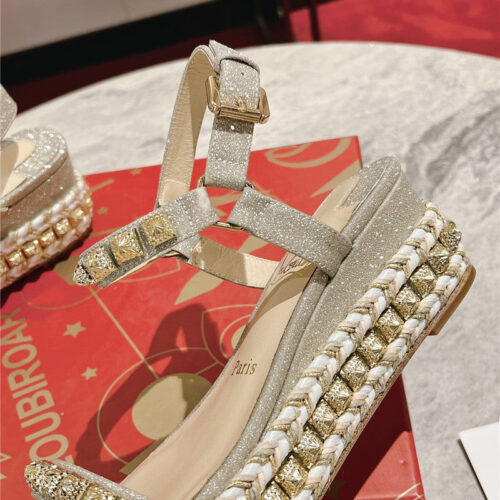High Quality Luxury Christian Louboutin Wedge Sandals – Style 58548 product detail