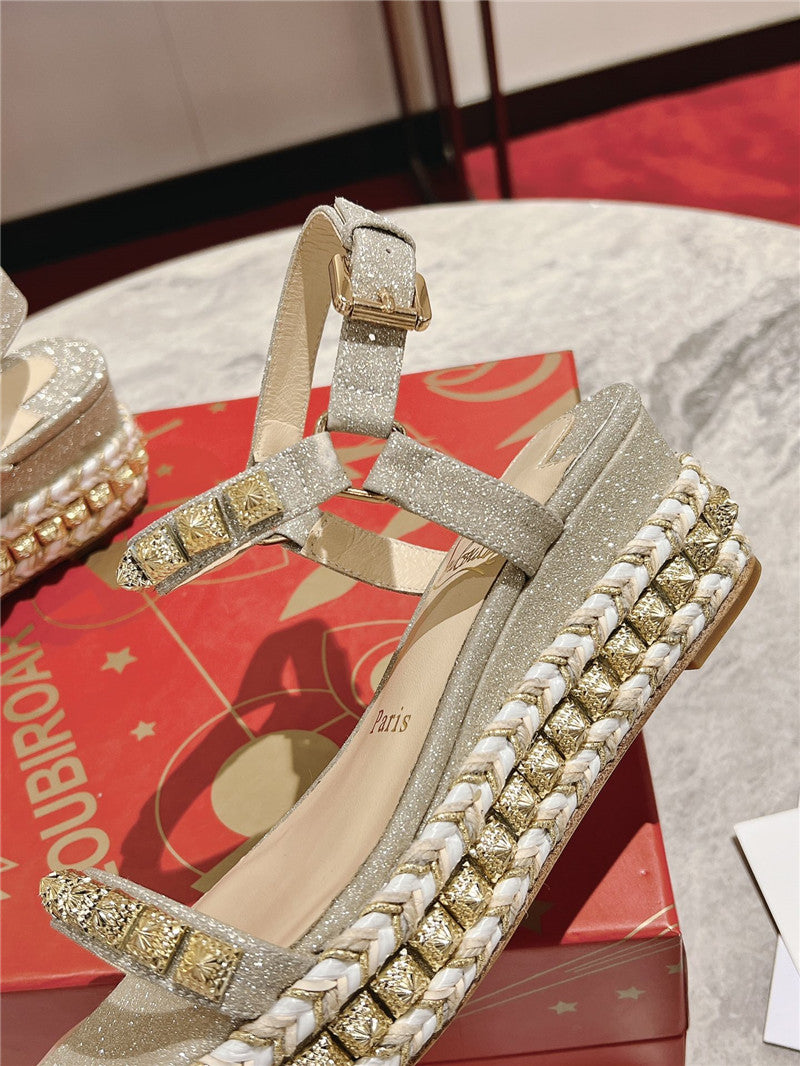 High Quality Luxury Christian Louboutin Wedge Sandals – Style 58548 product detail