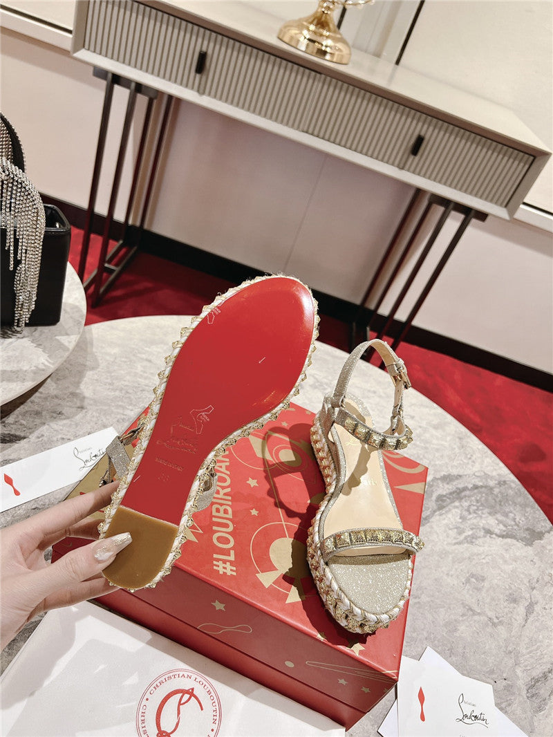 High Quality Luxury Christian Louboutin Wedge Sandals – Style 58548 product detail