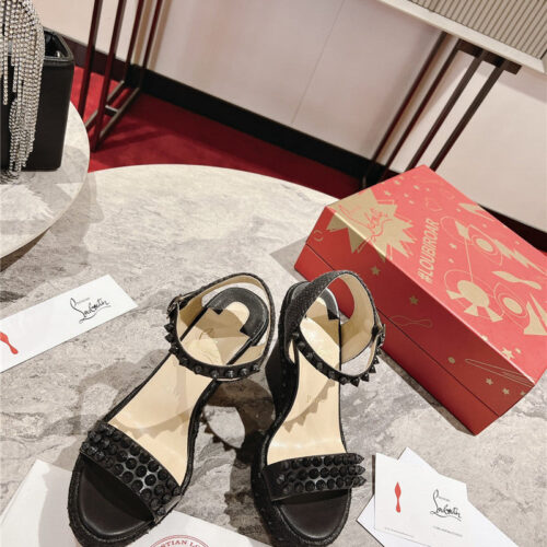 High Quality Luxury Christian Louboutin Mafaldina Zeppa Wedge Sandals – Style 08404 product detail
