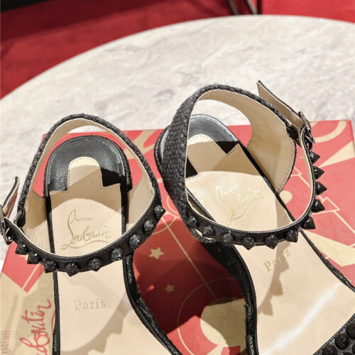 High Quality Luxury Christian Louboutin Mafaldina Zeppa Wedge Sandals – Style 08404 product detail