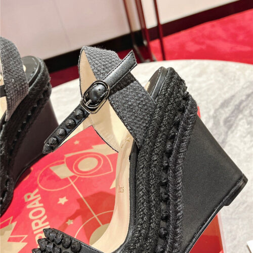 High Quality Luxury Christian Louboutin Mafaldina Zeppa Wedge Sandals – Style 08404 product detail