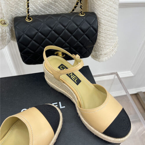 High Quality Luxury Chanel Wedge Platform Sandals – Style 12518 product detail