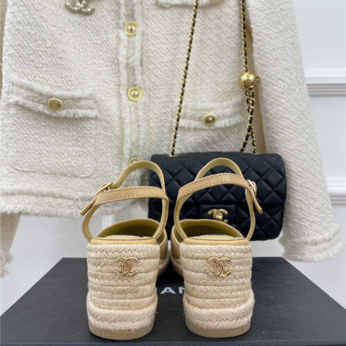 High Quality Luxury Chanel Wedge Platform Sandals – Style 12518 product detail