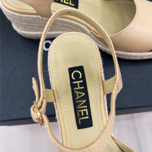 High Quality Luxury Chanel Wedge Platform Sandals – Style 12518 product detail