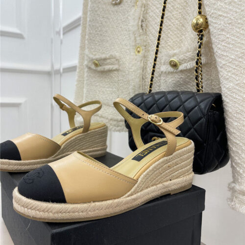 High Quality Luxury Chanel Wedge Platform Sandals – Style 12518 product detail