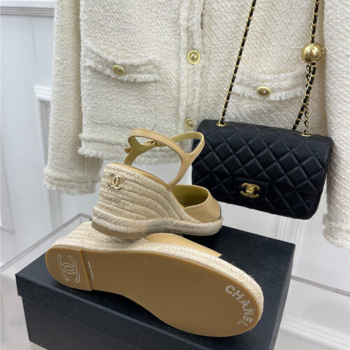 High Quality Luxury Chanel Wedge Platform Sandals – Style 12518 product detail