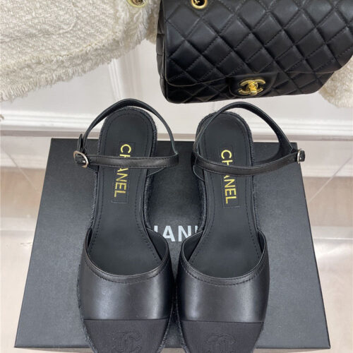 High Quality Luxury Chanel Wedge Platform Sandals product detail