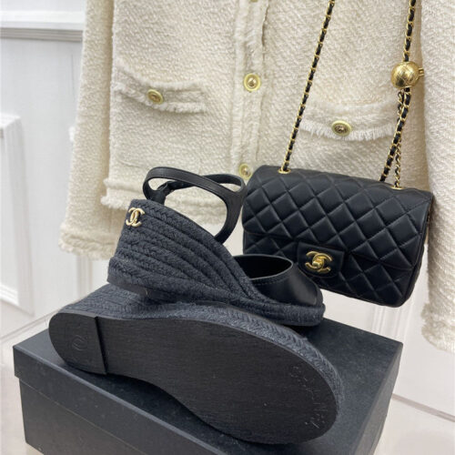 High Quality Luxury Chanel Wedge Platform Sandals product detail