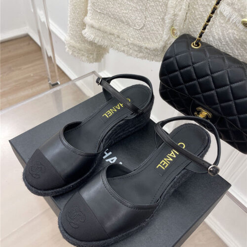 High Quality Luxury Chanel Wedge Platform Sandals product detail
