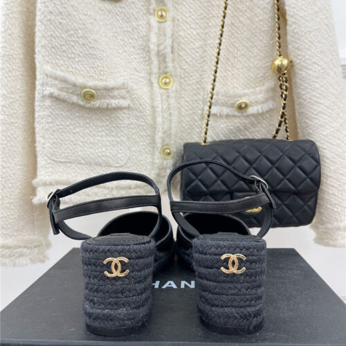 High Quality Luxury Chanel Wedge Platform Sandals product detail