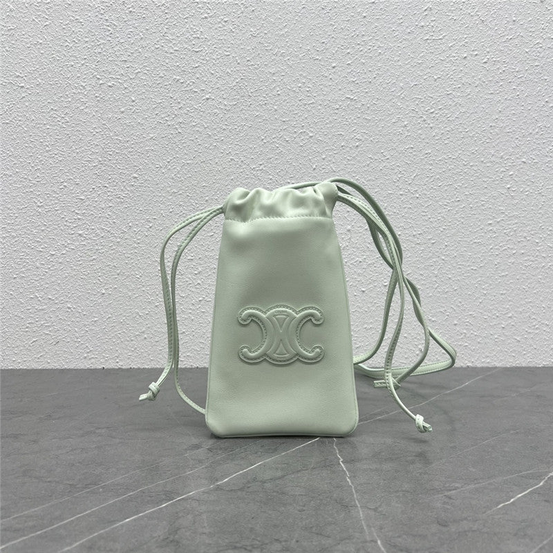 High Quality Luxury Celine Drawstring Phone Bag