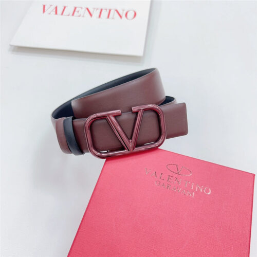 High Quality Luxury Valentino New Double-Sided Top Layer Cowhide Belt – Style 07366 alternate view