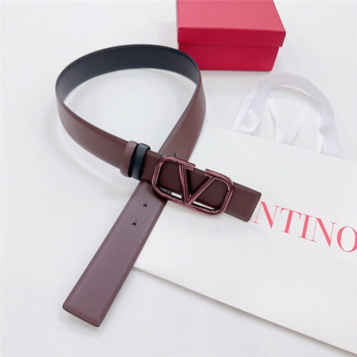 High Quality Luxury Valentino New Double-Sided Top Layer Cowhide Belt – Style 07366 product detail