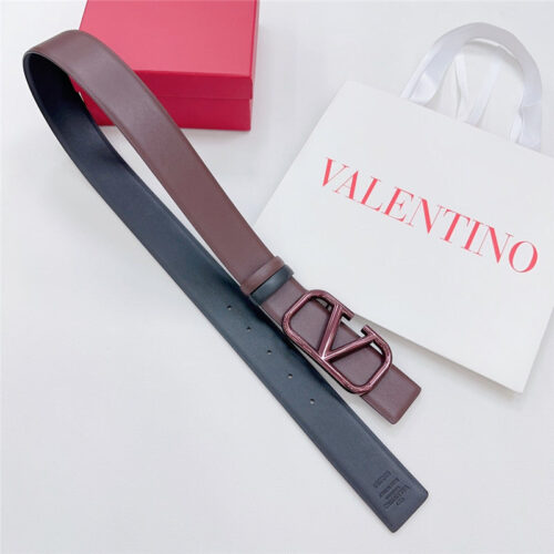 High Quality Luxury Valentino New Double-Sided Top Layer Cowhide Belt – Style 07366 product detail