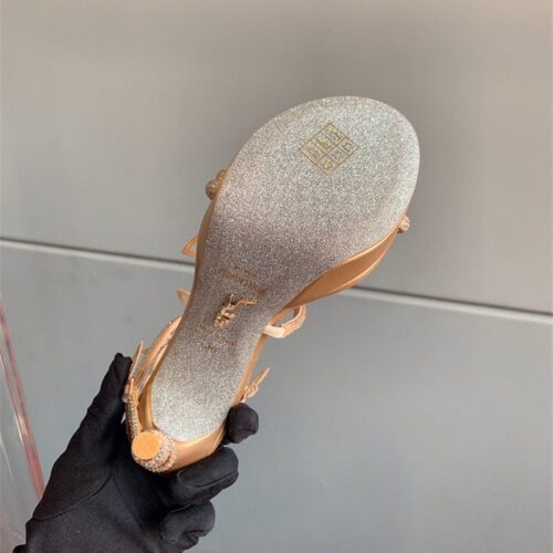 High Quality Luxury Rene Caovilla Crystal Butterfly High Heel Sandals product detail