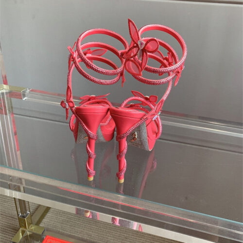 High Quality Luxury Rene Caovilla Crystal Butterfly High Heel Sandals – Style 84998 product detail