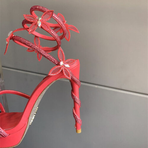 High Quality Luxury Rene Caovilla Crystal Butterfly High Heel Sandals – Style 84998 product detail