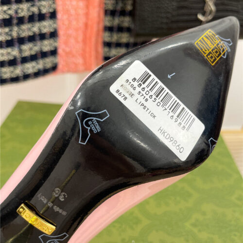High Quality Luxury Gucci Metal Heel Pointed High Heels – Style 21619 product detail