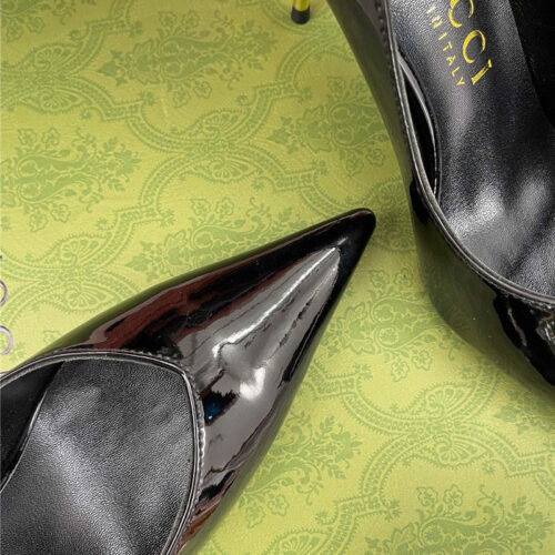 High Quality Luxury Gucci Metal Heel Pointed High Heels product detail