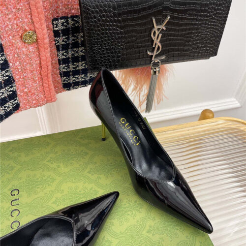 High Quality Luxury Gucci Metal Heel Pointed High Heels product detail