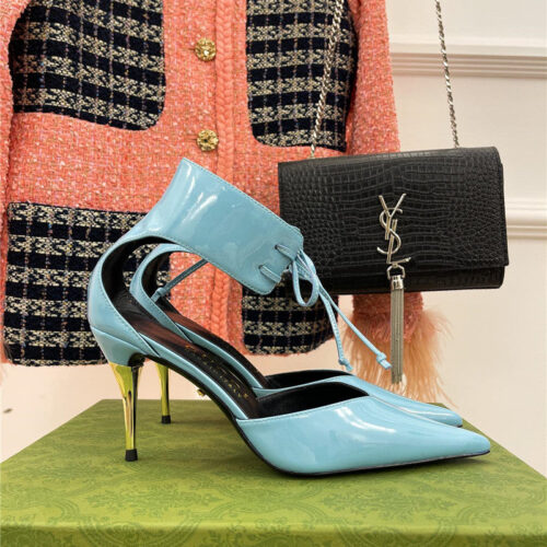 High Quality Luxury Gucci Metal Heel Pointed Sandals – Style 83763 product detail