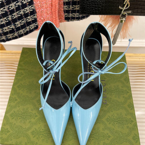 High Quality Luxury Gucci Metal Heel Pointed Sandals – Style 83763 product detail