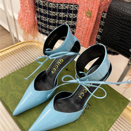 High Quality Luxury Gucci Metal Heel Pointed Sandals – Style 83763 product detail