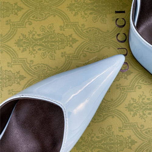 High Quality Luxury Gucci Metal Heel Pointed Sandals – Style 83763 product detail