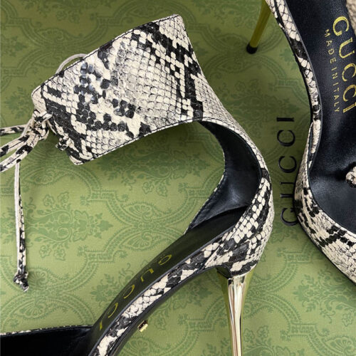 High Quality Luxury Gucci Metal Heel Pointed Sandals product detail