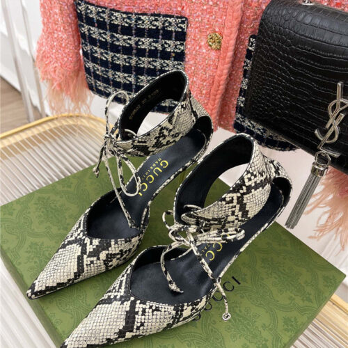 High Quality Luxury Gucci Metal Heel Pointed Sandals product detail