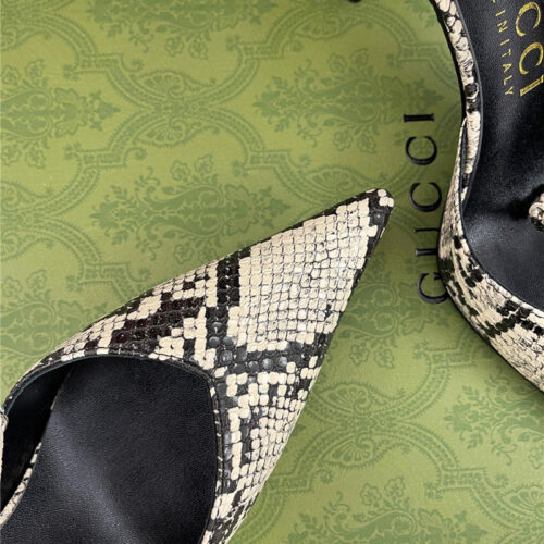 High Quality Luxury Gucci Metal Heel Pointed Sandals product detail
