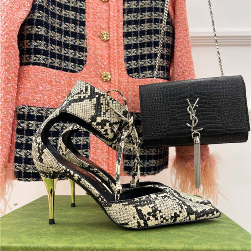 High Quality Luxury Gucci Metal Heel Pointed Sandals product detail