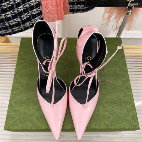 High Quality Luxury Gucci Metal Heel Pointed Sandals – Style 85459 product detail