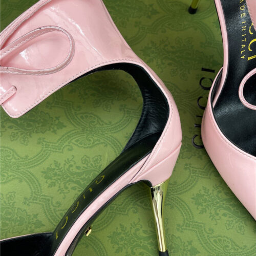 High Quality Luxury Gucci Metal Heel Pointed Sandals – Style 85459 product detail