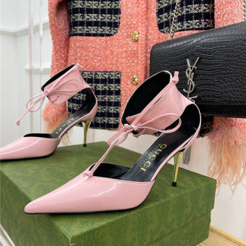 High Quality Luxury Gucci Metal Heel Pointed Sandals – Style 85459 product detail