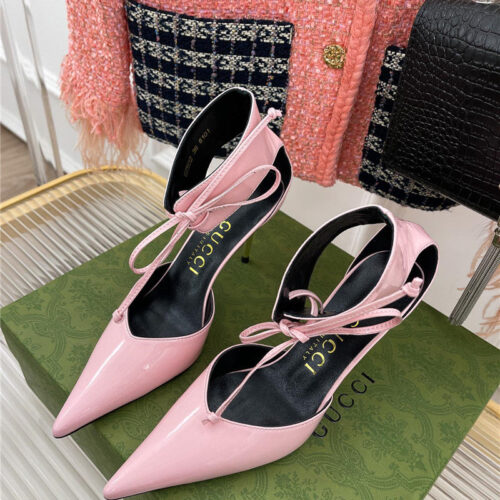 High Quality Luxury Gucci Metal Heel Pointed Sandals – Style 85459 product detail