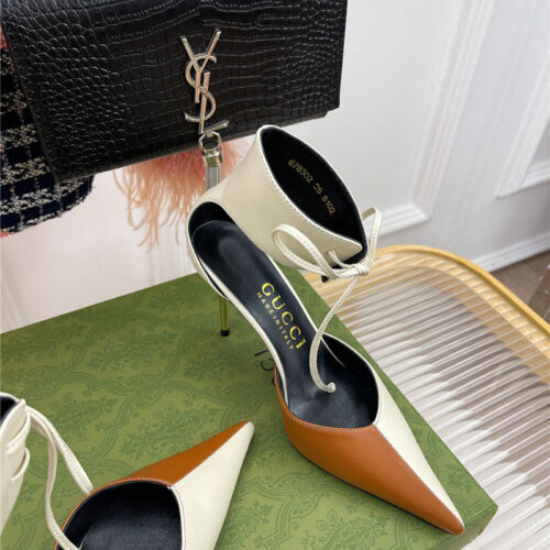 High Quality Luxury Gucci Metal Heel Pointed Sandals – Style 19923 product detail
