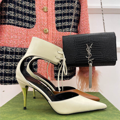 High Quality Luxury Gucci Metal Heel Pointed Sandals – Style 19923 alternate view